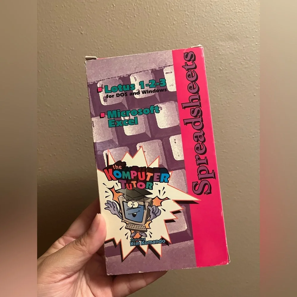 VINTAGE 1993 The Komputer Tutor Spreadsheets VHS Microsoft Excel